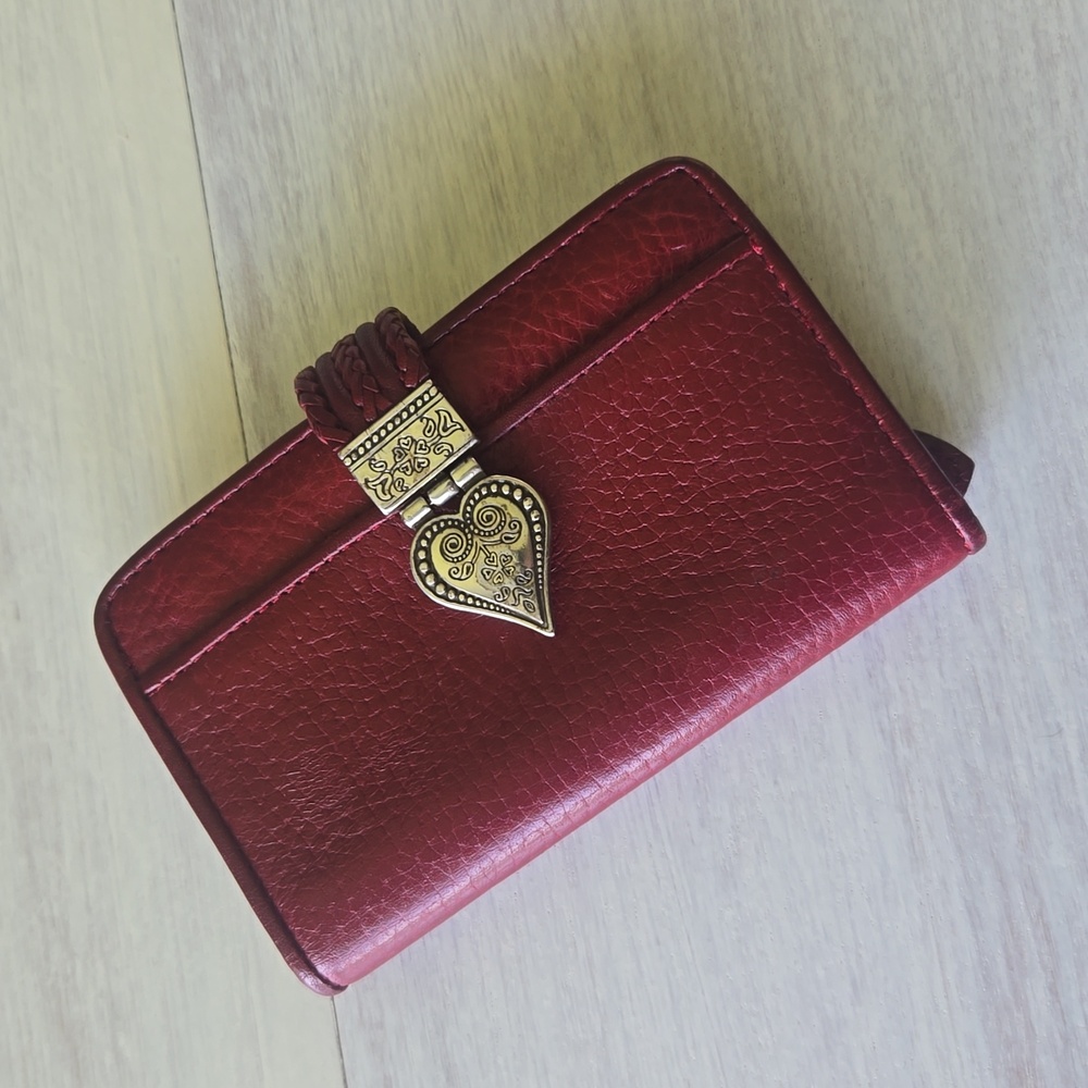 Brighton Red Leather Heart Wallet
